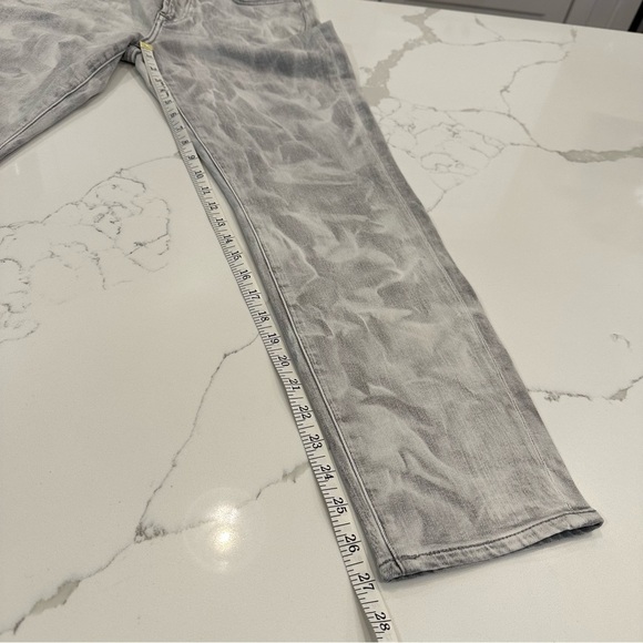 7 For All Mankind Womens The Ankle Skinny Jeans Mid-Rise Size 31 Gray White - Picture 12 of 13